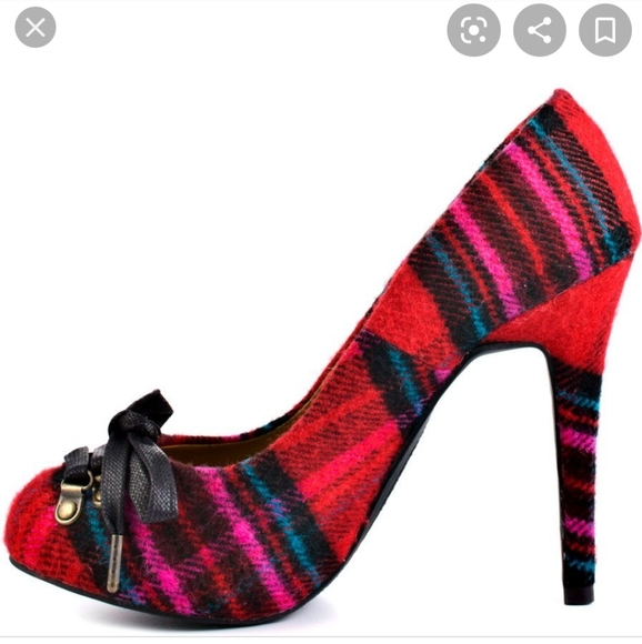 Ed Hardy Shoes - FINAL PRICE❗Ed Hardy | Tartan Wool Heels